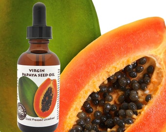 El aceite de semilla de papaya virgen (sin diluir, prensado en frío, sin refinar) combate las imperfecciones de la piel, los poros dilatados, las manchas oscuras y las imperfecciones.