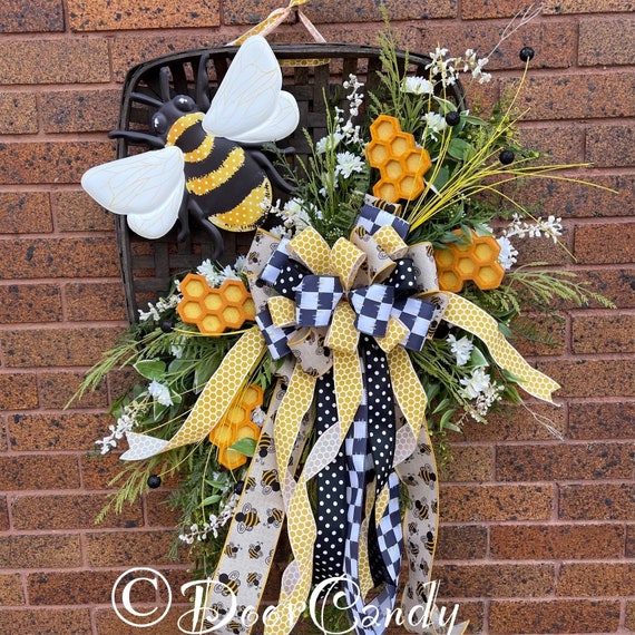 Spring Wreath - Wreath - Door Decor - Large Tobacco Basket Wreath - Premium Wreath