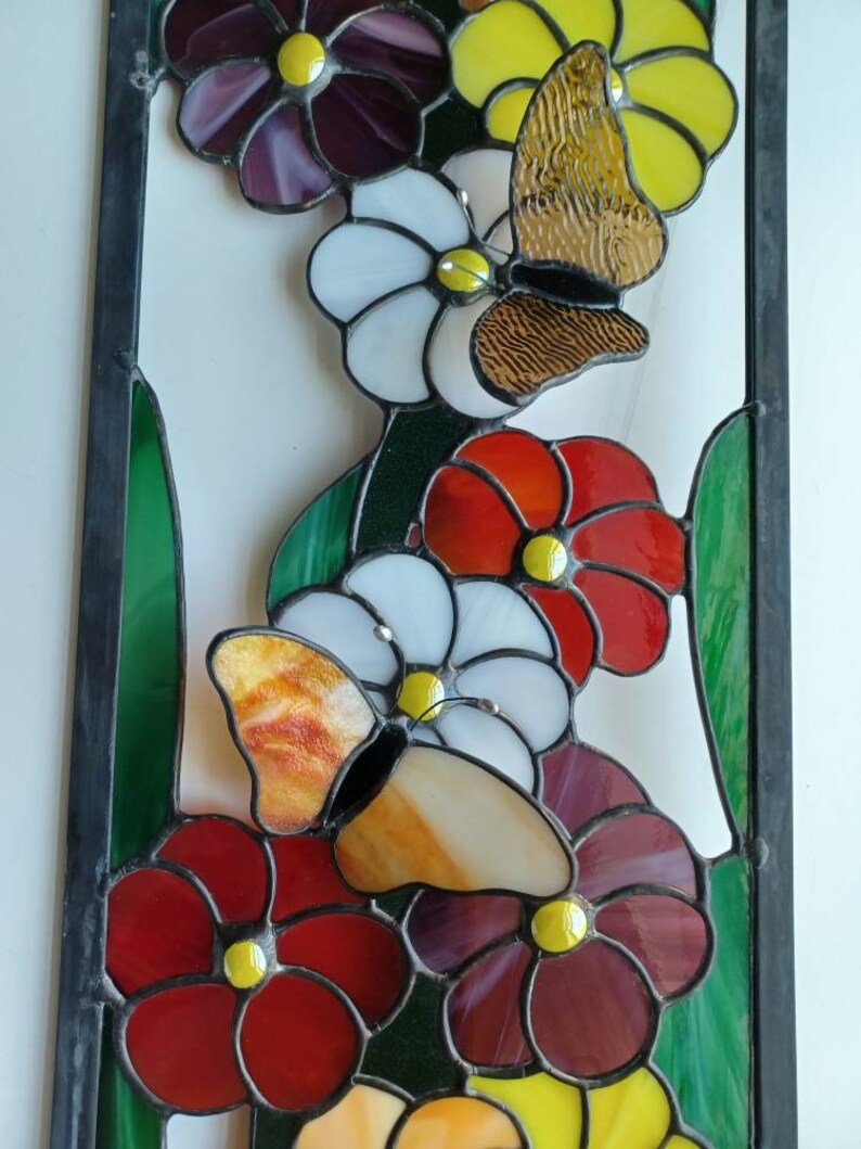 Stained Glass Garden Art / Daisy Flowers / Mother's Day Etsy
