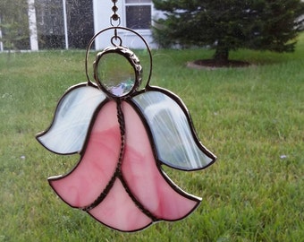 Angel Stained Glass Suncatcher: Memorial Gift, Auto Accessory
