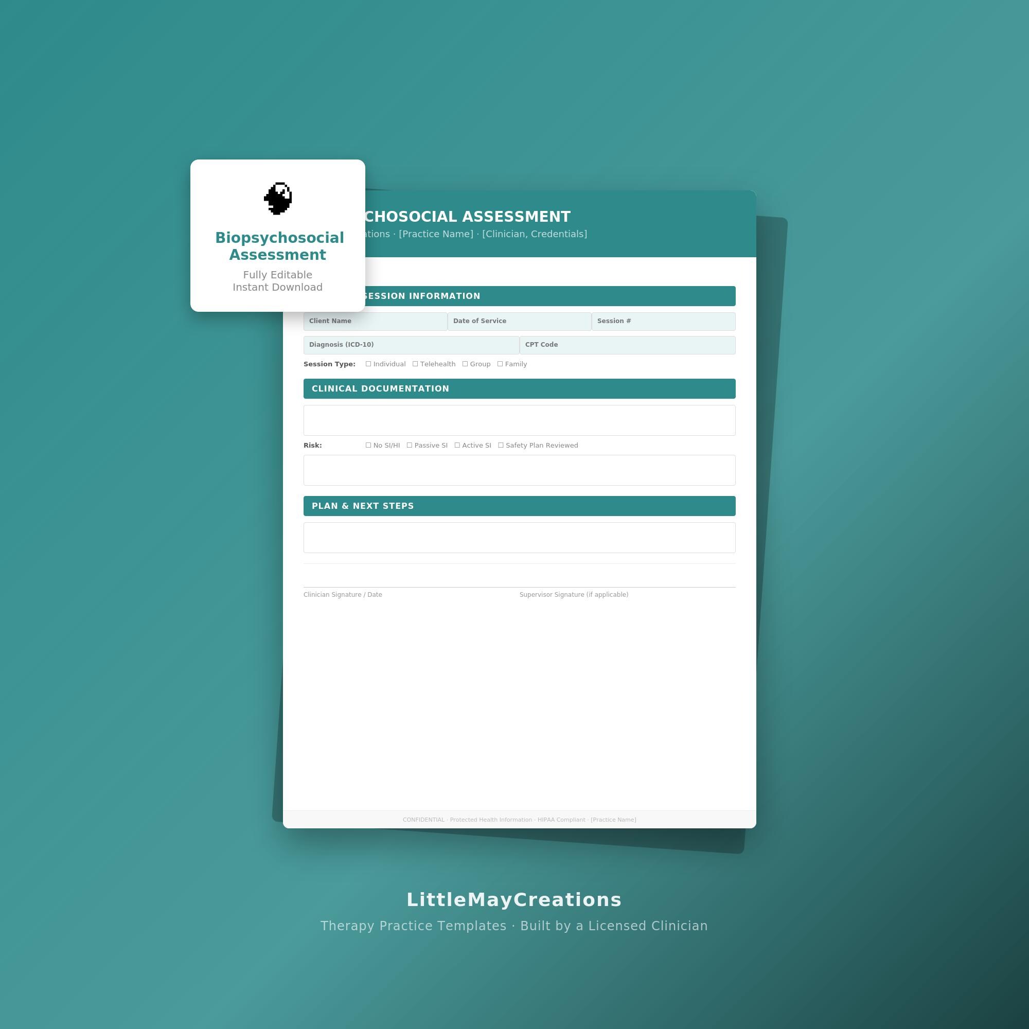 Simple Practice Bps Example Biopsychosocial Assessment Template | Mental Health Private Practice ...