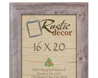 16x20 Rustic Barn Wood 3.5" Extra Wide Wall Frame