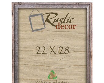 22x28-2" wide Rustic Barn Wood Signature Wall Frame