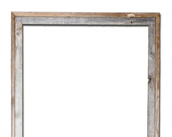 20x24 –2" wide Barnwood Reclaimed Wood Open Frame (No Glass or Back)