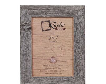 5 x 7 -1,5" breit rustikale Scheune Holz Standard Fotorahmen