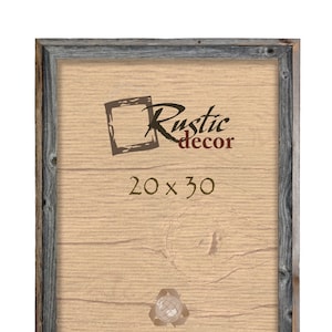  20x30 / 20 x 30 Picture Frame Satin Black .. 2'' wide with a  2'' double mat - Single Frames