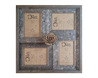 5x7 -2" wide Multi-Direction Rustic Barn Wood Collage Frame(Holds 5x7 Pictures)