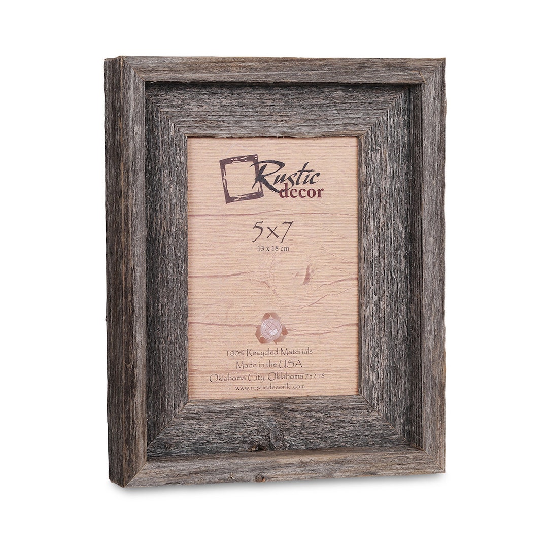 5x7 Wide Rustic Barn Wood Signature Photo Frame Etsy