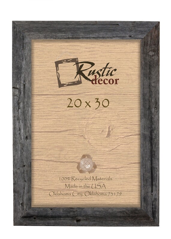 20x30 Rustic Barn Wood 3.5 Extra Wide Wall Frame Etsy