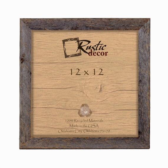 12x12 1 5 Wide Rustic Barn Wood Standard Wall Frame Etsy