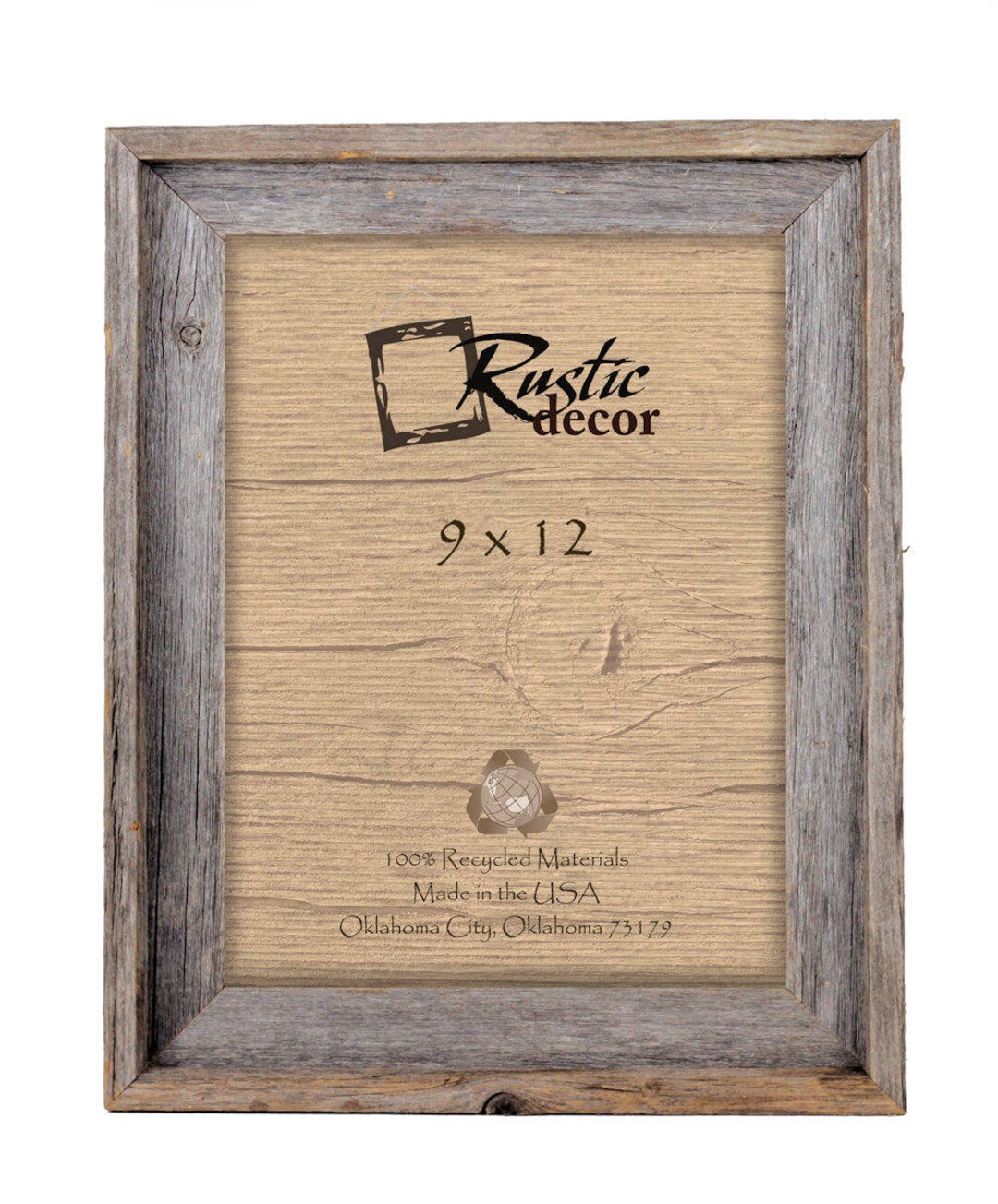 6x6 Rustic Reclaimed Barn Wood Signature Wall Frame - Rustic Decor