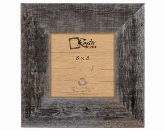 8x8 Rustic Barn Wood 3.5" Extra Wide Wall Frame