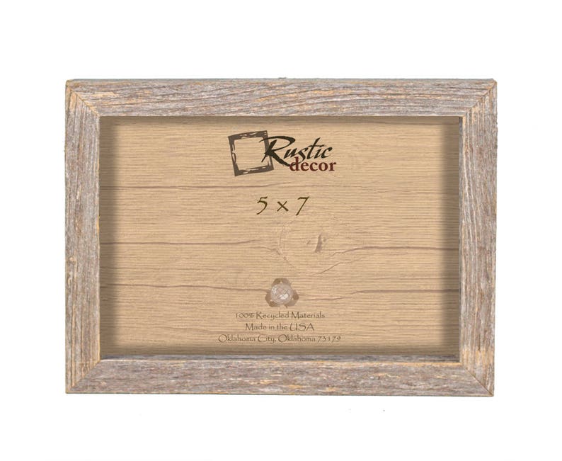 5x7 1 Wide Rustic Barn Wood Deep Inset Photo Frame Etsy