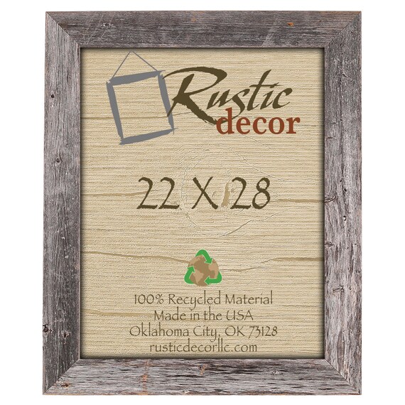 22x28 Rustic Barn Wood 3 5 Extra Wide Wall Frame Image 0