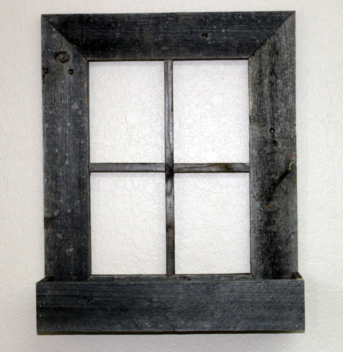Rustic Barn Wood Window Frame with Flower Box Etsy Rustic Barn Wood Window Frame with Flower Box Etsy