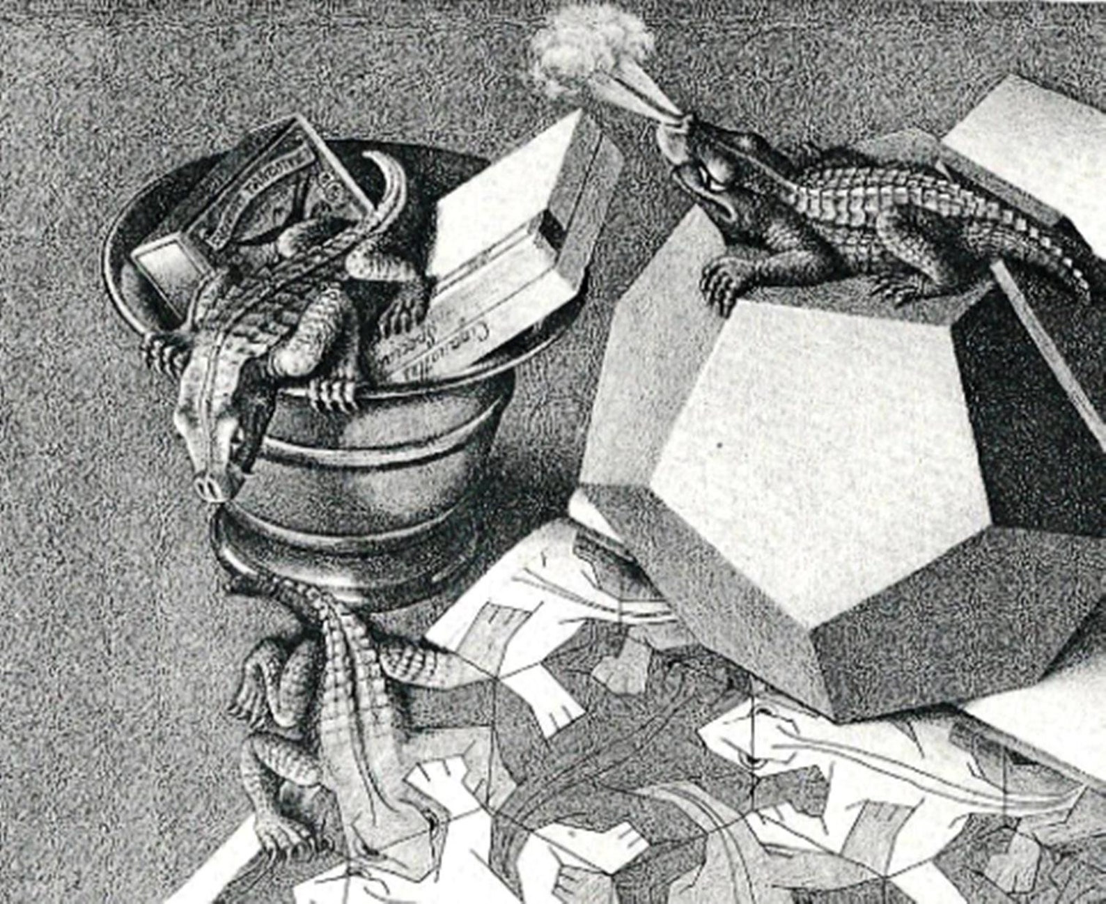 Large M.C. Escher print Reptiles M.C. Escher | Etsy