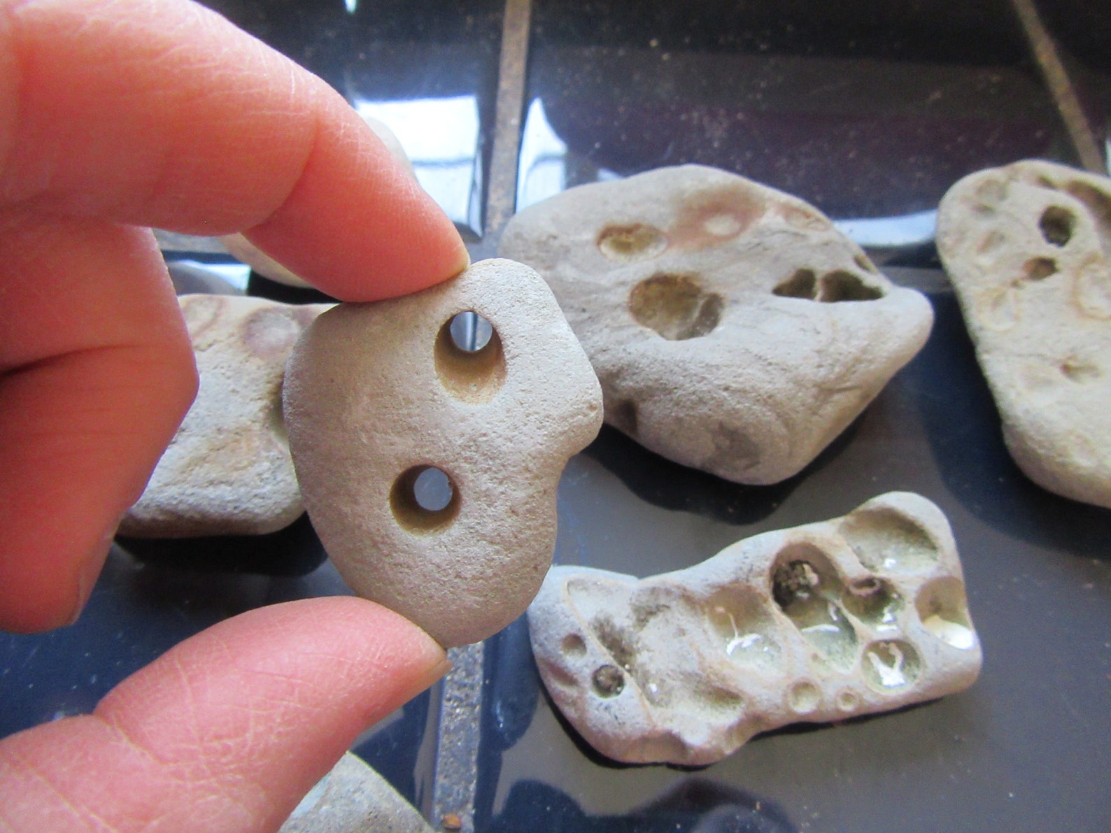 Holey Rocks, 10 Rocks 3 Inches and Under Beach Rocks With Holes, Holy ...