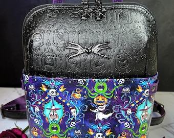 Enchanted Jack Halloween Convertible Backpack | Crossbody Bag | Christmas | Gift Shop | Oro Rosa Brentwood Backpack