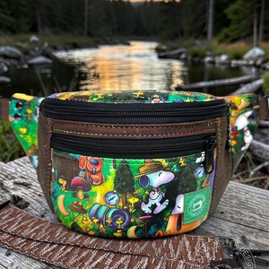 Camping Pup and Friends Fanny Pack | Bum Bag | Be Hip | Crossbody Bag | Travel Bag | Small Be Hip | Small Fanny Pack | Gift Shop