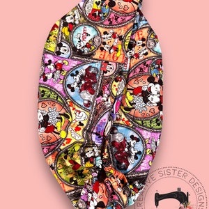 Valentine Mouse Euro Scrub Cap Scrub Cap Medical Cap Nurses Cap Scrub Cap with Buttons Small Ponytail Valentine Scrub Cap image 5