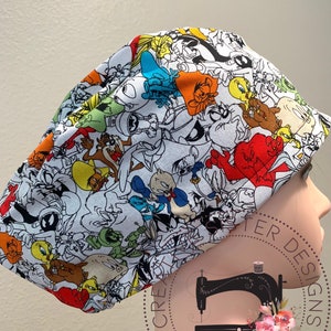 Vintage Euro Scrub Cap | Ponytail Scrub Cap | Medical Cap | Nurses Cap | Kids Scrub Cap | Scrub Cap with Buttons | Skull Cap |