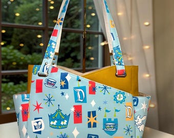 Handmade D&B Inspired Vintage Parks Tote Handbag | Purse | Handmade Purse | Tioga Tote | Gift Shop