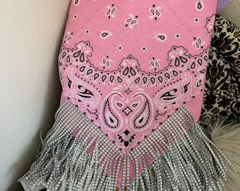 Rhinestone Fringe bandana