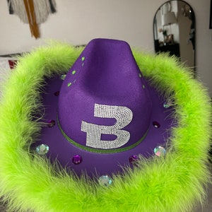 Custom initial cowboy hat