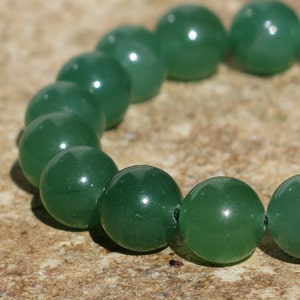 Green Aventurine 10mm Mala Prayer beads with sliding closure, 18 beads, Japa Mala. Prosperity, Positivity, Abundance, Love of others. image 3