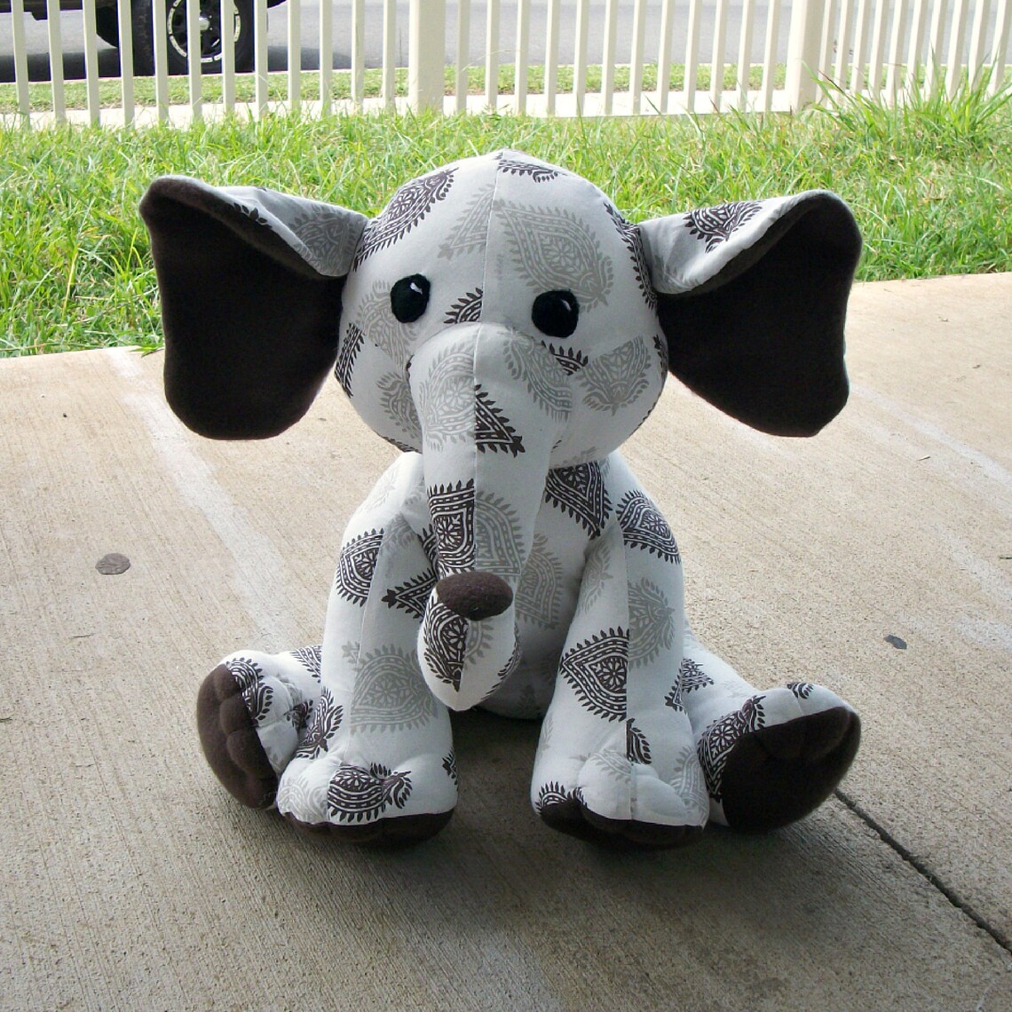 Huggable Elephant Pattern PDF Instant Download Etsy