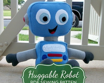 Huggable Robot Pattern - PDF Instant Download