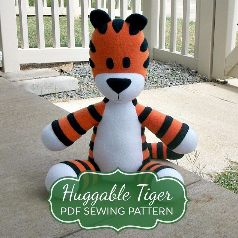 Huggable Tiger Pattern  PDF Instant Download image 1