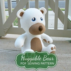 Huggable Teddy Bear Pattern - PDF Instant Download