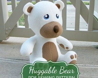 Huggable Teddy Bear Pattern - PDF Instant Download