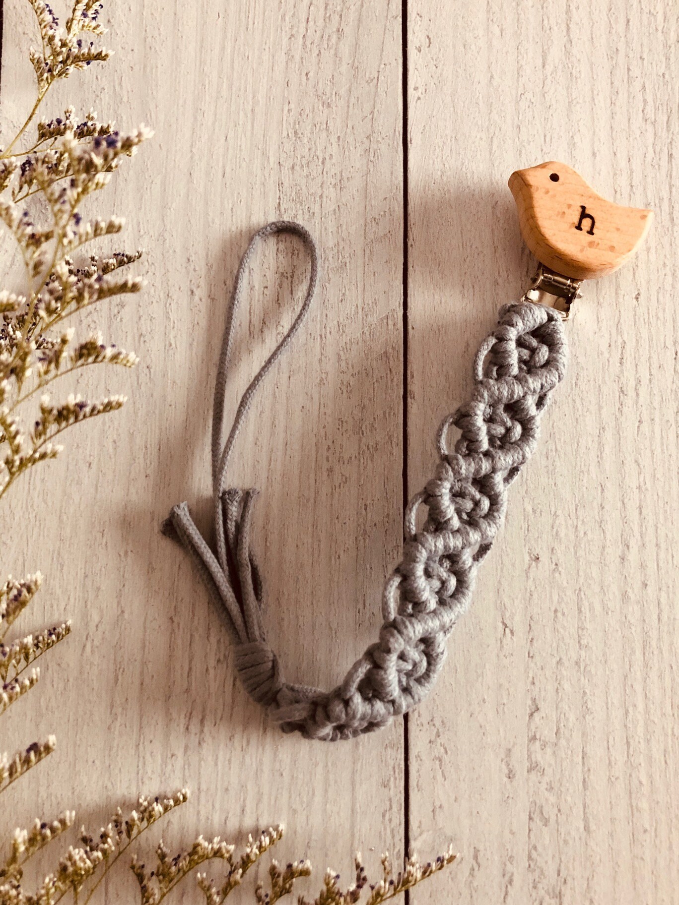 Personalized Pacifier clip Macrame binky clip dummy clip Etsy