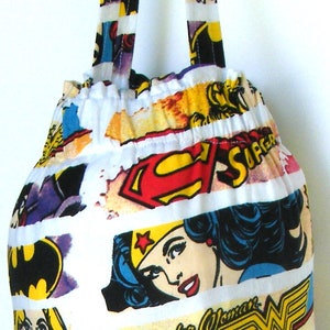 DC Comics Print Grocery Bag Holder, Kitchen Organizer, Grocery Bag Storage, Plastic Bag Holder, Kitchen Storage