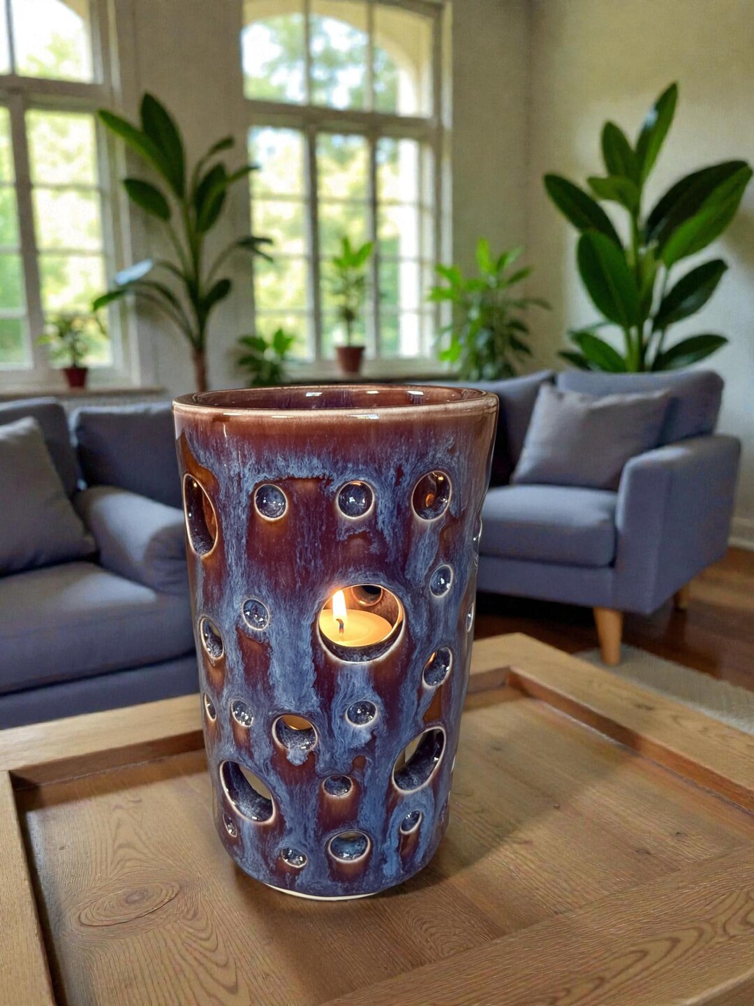 Porcelain Wheel Thrown Hand Carved Votive /luminaria /candle Holder - Etsy