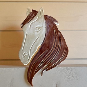Hand-built Custome Ceramic Horse Head Wall Art