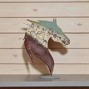 Hand-built Custom Ceramic Horse Head Wall Art