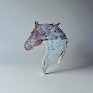 Hand-built Custome Ceramic Horse Head Wall Art