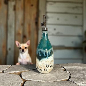 Paw Prints Ceramic Oil /Vinegar Dispenser
