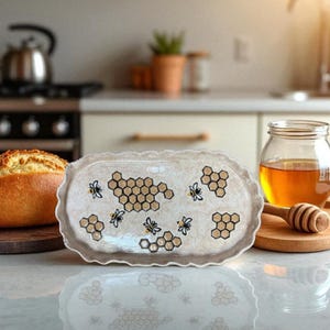 Hand-Built Ceramic Bumble Bee Tray
