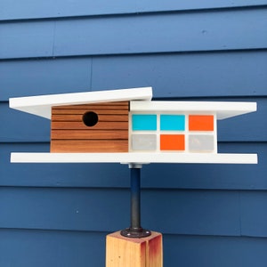 Nylund Birdhouse - Midcentury/Modern Style Design Architecture Bird House - Made in Vermont USA by Pleasant Ranch