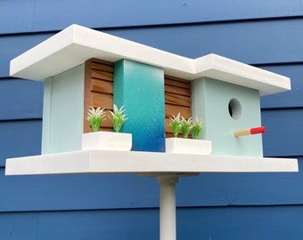 Midcentury Modern Birdhouse: Palm Canyon Design, Made in Vermont
