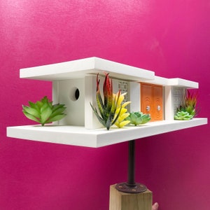 Alhambra Edição Especial Birdhouse - Arquitetura de Design de Estilo Moderno/Meados do Século Bird House - Fabricado em Vermont EUA por Pleasant Ranch