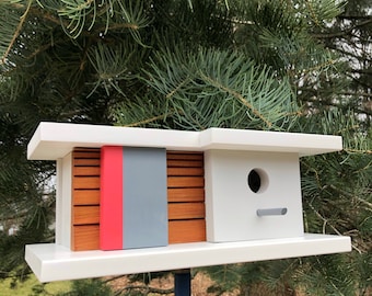 Midcentury Modern Birdhouse: Palm Canyon Design, Tillverkad i Vermont