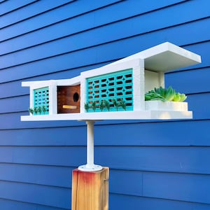 Mariposa Special Edition Birdhouse: Butterfly Roof Design, Midcentury Modern Made in Vermont