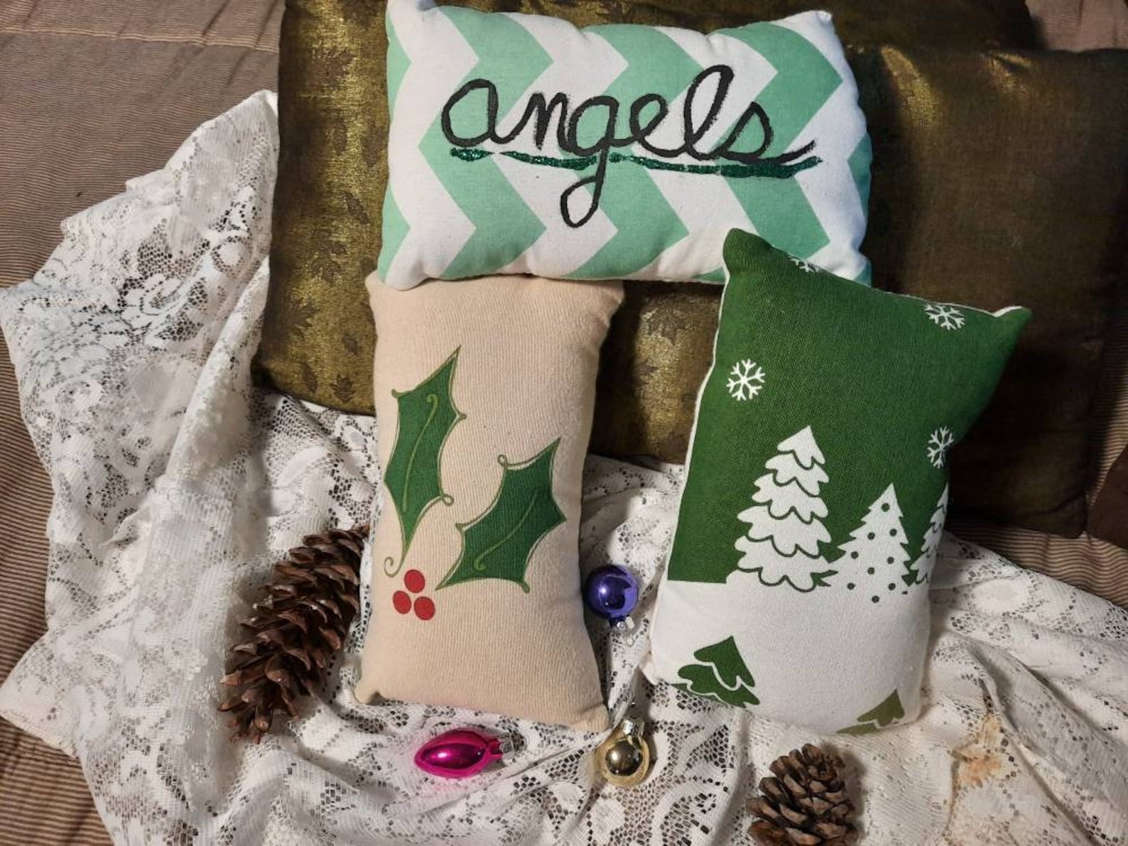 Christmas Pillows Small Pillow Christmas Decor Christmas Etsy