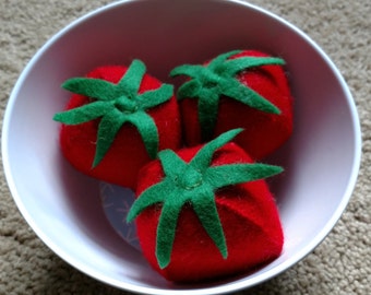 TOMATO, Kitchen Play, Pretend Play vegetables, Sister Christmas Gift, Play Foods, Felt Foods,  Girls Kitchen foods, Girls Christmas Gift.