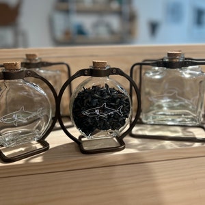 Metal Stand - Glass Jar for Shark Teeth or Stingray plates